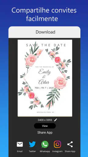 Criar convites personalizados screenshot 5