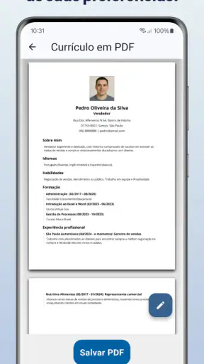 Criar Currículo em PDF screenshot 10