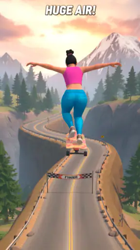 Downhill Race ― Jogos de skate screenshot 9