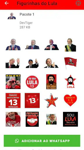 Figurinhas do Lula - PT screenshot 1