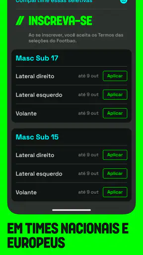 Footbao: seletivas digitais screenshot 5