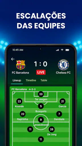 Futebol ao Vivo: Placar Pro screenshot 9