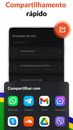 Gravador de Voz - Gravar Áudio screenshot 7
