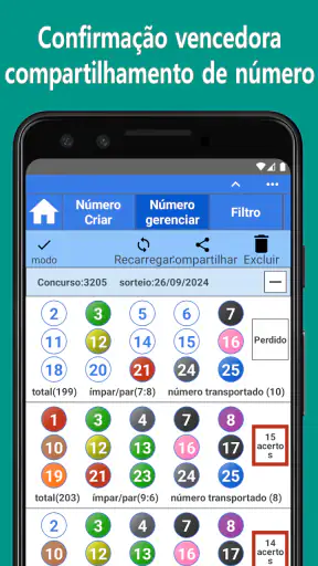 Lotofácil (Gerador de números) screenshot 11
