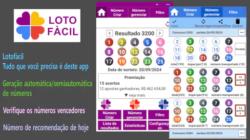 Lotofácil (Gerador de números) screenshot 9