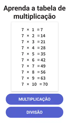 Tabuada: Matematica atividade screenshot 10
