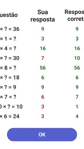 Tabuada: Matematica atividade screenshot 12