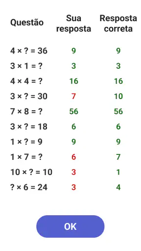 Tabuada: Matematica atividade screenshot 4
