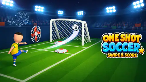 One Shot Soccer: Swipe & Score screenshot 1
