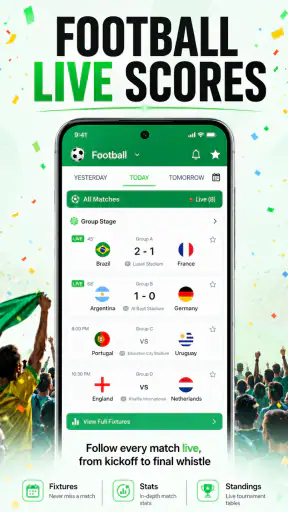 Placar Futebol Ao Vivo screenshot 2