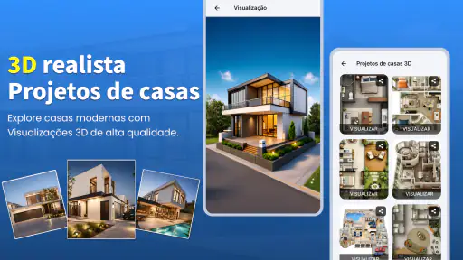 Planta baixa de casa em 3D screenshot 7