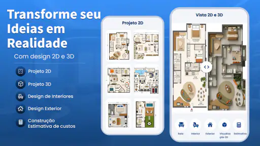 Planta baixa de casa em 3D screenshot 8