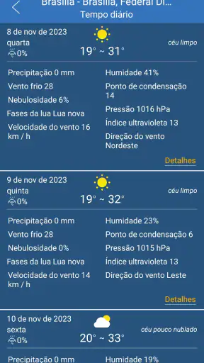 Previsão meteorológica screenshot 8
