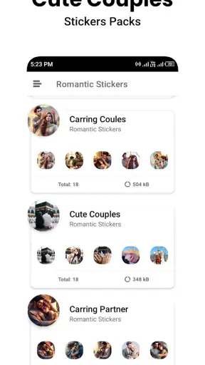 Romantic Stickers WASticker.ly screenshot 2