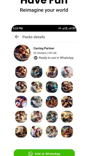 Romantic Stickers WASticker.ly screenshot 3