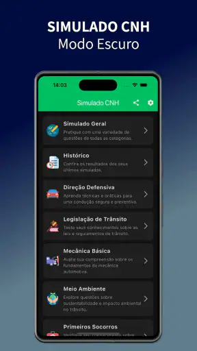 Simulado CNH: Prova 2026 screenshot 2