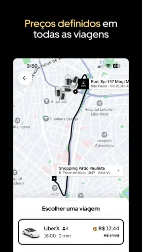 Uber: Táxi, Uber Moto e mais screenshot 2