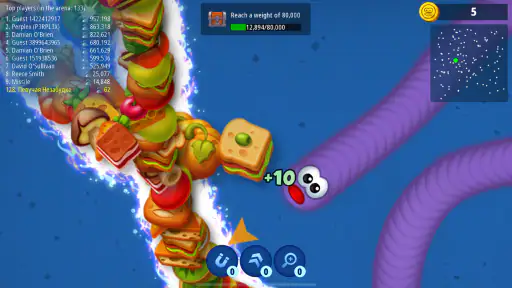 Zona das Minhocas.io - Cobra screenshot 5